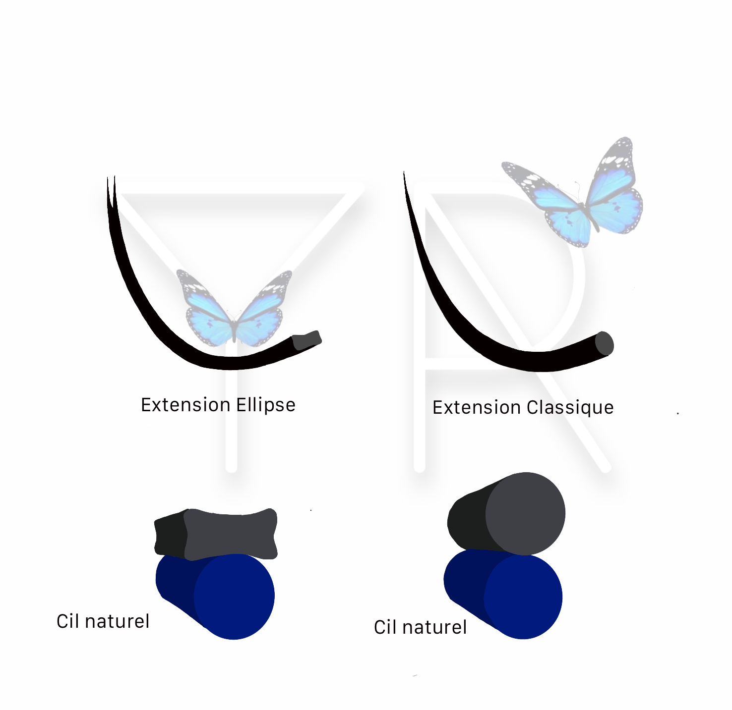 Cil à cil ellipse 0.15 Taille unique - YAHNA